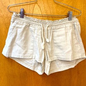 Roxy khaki shorts with drawstring